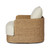 Four Hands Caney Outdoor Swivel Chair - Vergo Cream