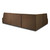 Four Hands Clemence Dining Banquette L Shape 127" - Crypton Nomad Mushroom