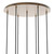 Four Hands Cluster 7 Mix Chandelier - Heritage Bronze Brass - Clear Glass