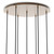 Four Hands Cluster 7 Mix Chandelier - Heritage Bronze Brass - Organic Glass