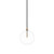 Four Hands Glass Globe 200 Pendant - Heritage Bronze Brass - Clear Glass