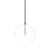 Four Hands Glass Globe 300 Pendant - Heritage Bronze Brass - Organic Glass