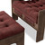 Four Hands Halston Chair w/Ottoman - Nubuck Burgundy