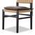 Four Hands Hamlin Dining Chair with Cushion - Havana Brown - Distressed Black Ash