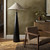 Four Hands Innes Tapered Shade Floor Lamp - Matte Black Cast Aluminum