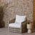 Four Hands Porto Outdoor Swivel Chair - White Aluminum