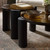 Four Hands Rover Nesting Table - Amber Cast Glass