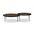 Four Hands Yoko Nesting Set of 2 - Smoked Brown Cast Glass