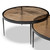 Four Hands Yoko Nesting Set of 2 - Smoked Brown Cast Glass