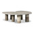 Four Hands Zion Coffee Table Set - Antique White Marble