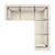 Four Hands Adler Outdoor 5PC Sectional - Amalfi Natural