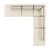 Four Hands Adler Outdoor 5PC Sectional - LAF RAF Bumper Chaise - Amalfi Natural