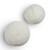 Four Hands Balle Shearling Pillow - White Shorn Sheepskin - Set of 2 - 12.5" diam, 10" diam