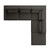 Four Hands Bloor 4PC LAF Sectional W/ Ottoman - Landale Charcoal