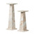 Four Hands Ellric Pedestal Set - Beige Marble