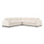 Four Hands Grant 3 PC Sectional W/ Arms - 114" - Crypton Nomad Snow