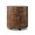 Four Hands Hudson Round End Table - Dark Bark Paper
