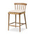 Four Hands Kershaw Counter Stool with Cushion - Dover Crescent - Smoked Oak