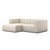 Four Hands Langham Channeled 2PC Sectional LAF Chaise - Crypton Nomad Snow