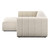 Four Hands Langham Channeled 2PC Sectional LAF Chaise - Crypton Nomad Snow