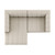 Four Hands Langham Channeled 2PC Sectional LAF Chaise - Crypton Nomad Snow