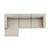 Four Hands Langham Channeled 3PC Sectional - LAF Chaise - Crypton Nomad Snow