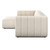 Four Hands Langham Channeled 4PC LAF Sectional - Crypton Nomad Snow