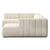 Four Hands Langham Channeled 5 PC Sectional w/ RAF Chaise - Crypton Nomad Snow