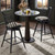 Four Hands Lewis Swivel Counter Stool with Cushion - Black Oak - Counter - Antwerp Natural