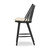 Four Hands Lewis Windsor Counter Stool with Cushion - Black Oak - Counter - Antwerp Natural
