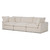 Four Hands Stevie 3PC Sectional - 125" - Crypton Nomad Snow