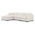 Four Hands Westwood 3PC Sectional w/ Ottoman - Crypton Nomad Snow