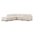 Four Hands Westwood 4 PC RAF Sectional w/ Ottoman - Crypton Nomad Snow