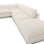 Four Hands Westwood 5PC LAF Sectional w/ Ottoman - Crypton Nomad Snow