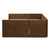 Amber Lewis x Four Hands Senna Dining Banquette U Shape 117" - Natural Brown Rattan