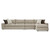 Bernhardt Nest 3pc Right Facing Fabric Sectional