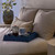 Jamie Young Wonderland Scalloped Small Decorative Raffia Tray - Indigo