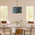 Jamie Young Anguilla 3-Light Wood Beaded Chandelier - Blue