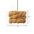 Jamie Young Anguilla 3-Light Wood Beaded Chandelier - Natural