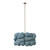 Jamie Young Anguilla 6-Light Wood Beaded Chandelier - Blue