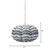 Jamie Young Clamshell Wood Beaded 3-Light Small Chandelier - Blue