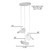 Jamie Young Slope Paper Mache 3-Light Chandelier - Matte White