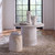 Jamie Young Studded Wood Bistro Dining Table - White Washed