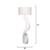 Jamie Young Cobra Ricestone Floor Lamp with Linen Shade