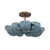 Jamie Young Anguilla Semi-Flush Mount in Blue Wood Beads