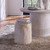 Jamie Young Cedar Side Table - Marbled Cream