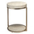 Jamie Young Chester Faux Shagreen Round Side Table - Ivory