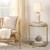 Jamie Young Chester Faux Shagreen Round Side Table - Ivory