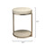 Jamie Young Chester Faux Shagreen Round Side Table - Ivory