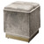 Jamie Young Easton Hide Ottoman - Grey